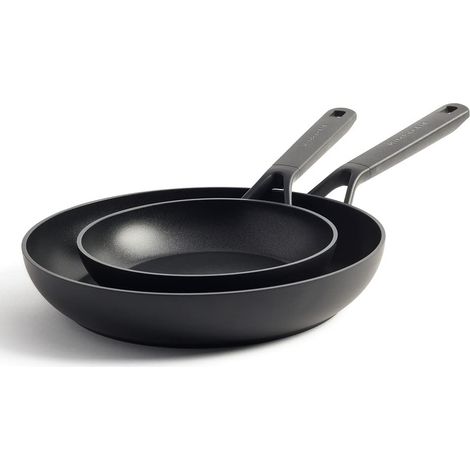 KitchenAid Classic Forged Aluminium Set di Padelle in Alluminio duro anodizzato, Senza PFAS, Ceramica antiaderente, 20 e 28cm, Adatte a Tutti i Tipi di Fornelli, Induzione, Forno e Lavastoviglie, Nero (1/5)