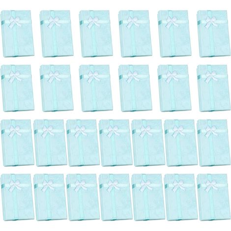 [JAMAIS UTILISÉ]26 Pièces Boites de Cadeaux en Papier Carton, Boîtes Emballage Cadeau avec Nœud Ruban et Couvercles pour Noël, Anniversaire, Anniversaire, Mariage - Bleu (1/5)