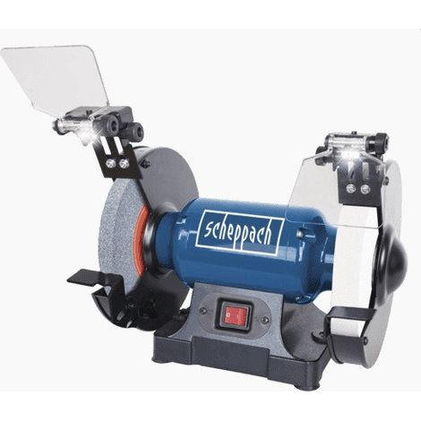 Smerigliatrice da banco 8" 200mm doppia mola luce-led 500w Scheppach sm200l
