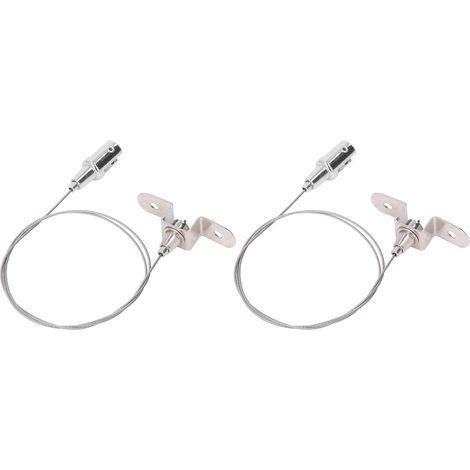 Câble d'accrochage photo 90cm en acier inoxydable, support 30kg, pour cadres, lampes et expositions (1/5)