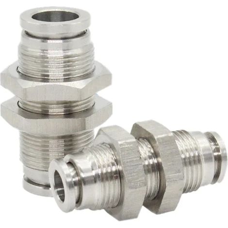 Raccord de tuyau d'air pneumatique en acier inoxydable 304 (PM-6MM) - Raccord rapide en métal de haute qualité pour haute pression et haute température (1/5)