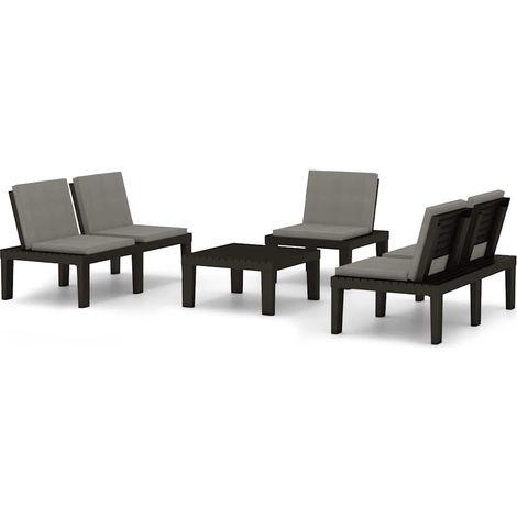 Maison Exclusive - Set de muebles de jardín 4 piezas con cojines (1/5)