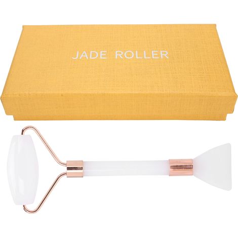Rouleau de massage facial double tête, outil de gua sha raclage visage peau douce (3) (1/5)