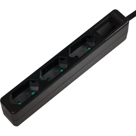 Regleta logilink slim negra 3 enchufes 15 m (1/3)