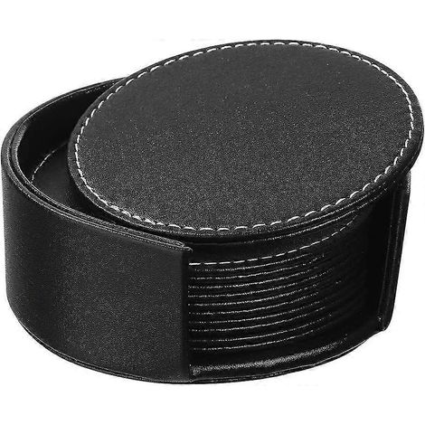 Ensemble de 6 sets de table noirs en similicuir, à utiliser dans les coins. (1/4)