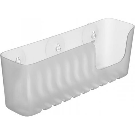 Cesta portaoggetti con ventose Plasticos Tatay 11x30x8,5 cm ghiaccio (1/2)