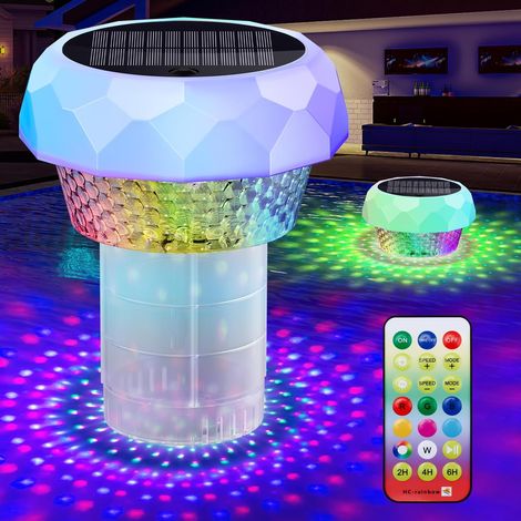 Flotteur distributeur de chlore solaire - Avec LED colorées, décoration flottante pour piscine et spa (1/5)