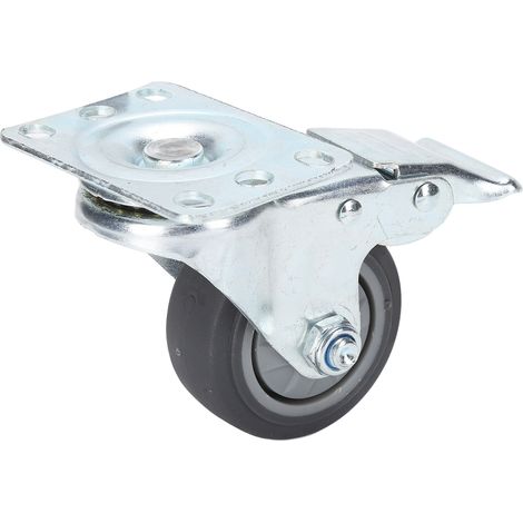 Roue pivotante silencieuse pour chariot, roulette lourde TPR avec frein, accessoire de remplacement robuste (1/5)