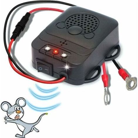 Répulsif Ultrason Pour Voiture, Électronique Dissuasion Répulsif Anti-Fouine De Rat Avec Lampes Stroboscopiques À Del Pour Voiture, Grange, Cuisine (1/5)