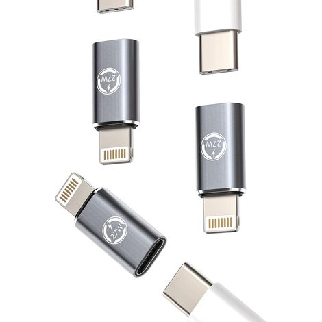 Adaptateur Chargeur Rapide 27W USB C Femelle vers Lightning Mâle 3 pack Câble Synchronisation de Données Convertisseur Type-C Port Connecteur pour 14 13 12 11 Pro Max pour iPad Air (1/5)
