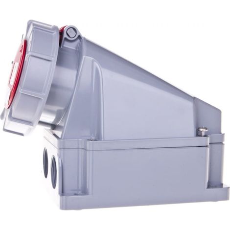 Presa fissa 63A 5P 400V rossa IP67 135-6p