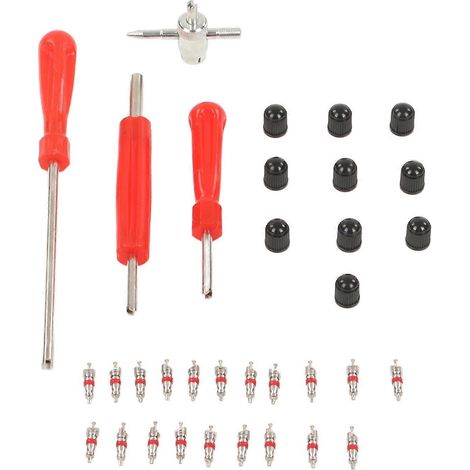 Kit de 34 outils pour le démontage et le montage de valves de pneus, universellement applicable aux camping-cars, vélos et voitures