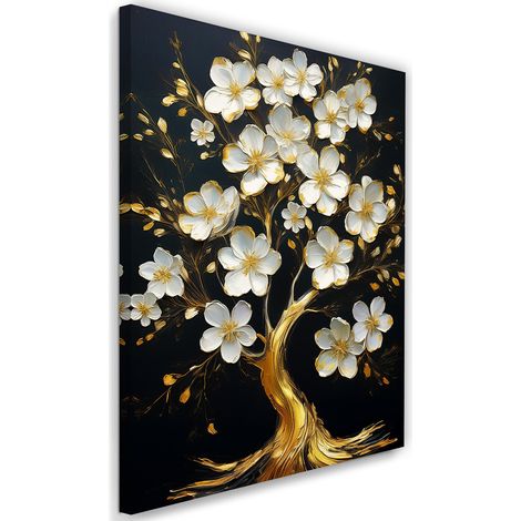 Tableau déco Arbre d'amour Fleurs abstraites 60x90 (1/5)
