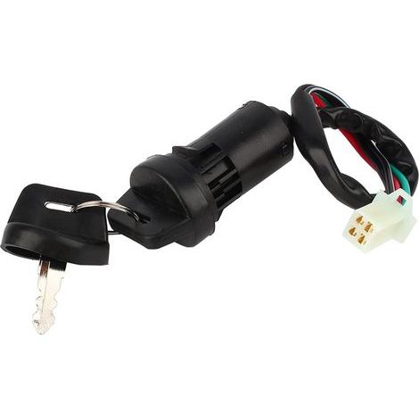 Interrupteur à clé de contact 4 fils pour mini-quads 50-110 cc et motos 70-250 cc (1/5)