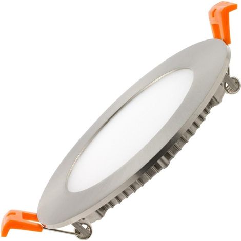 Placa LED 6W Circular SuperSlim Corte Ø 110 mm Silver 6000K Blanco Frío (1/3)
