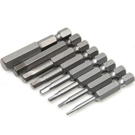 Lot de tournevis magnétiques à tige hexagonale, embouts de tournevis magnétiques en acier S2, tournevis Triwing, embouts Allen 1,5/2/2,5/3/4/5/6/8, tournevis électrique pour outils électriques (1/4)
