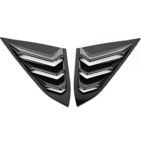 Volet de sortie d'air de lunette arrière en fibre de verre pour Honda Civic 2016-2019 - garniture de custode, déflecteur de fenêtre extérieur, aileron de style sport.