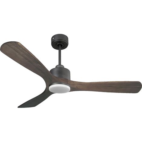 Ventilatore da soffitto Reversibile Termostato Dimmabile Wifi Motore CC Tetti inclinati Telecomando Luce a tre toni Hypersilence Memoria PURLINE MoyoD132C03LED65271