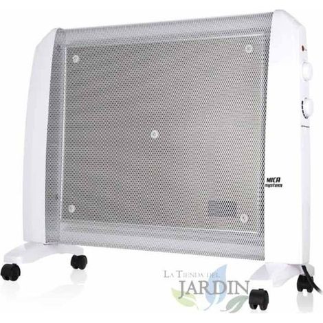 Radiador eléctrico Orbegozo 1500W, bajo consumo, Estufa de Mica, Calefactor con Termostato regulable, seguridad antivuelco