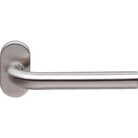Béquille double coudée en inox 304 sur rosace ovale série EST 51 - NORMBAU