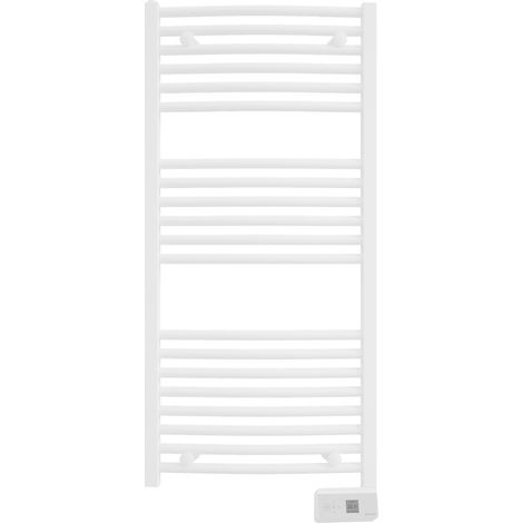 Sauter – Sèche-serviette électrique fluide 500W – Surface chauffe > 5m2 – Thermostat électronique – Design compact blanc