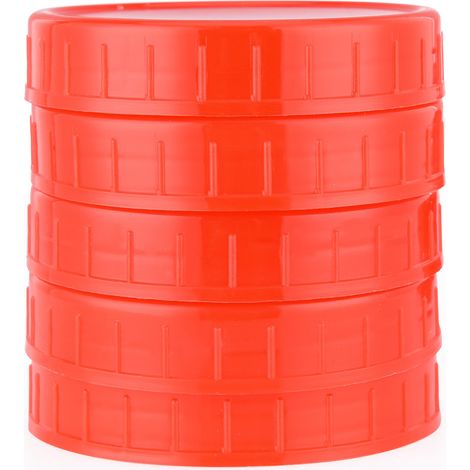 100 couvercles pour bocaux de conservation, col de 70 mm de large, en plastique PP, pour la conservation des aliments secs et liquides. (1/5)