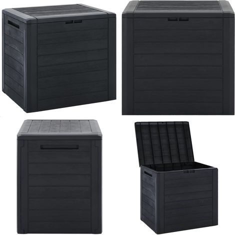 Gartentruhe Anthrazit 58,5x46x55 cm Polypropylen - Aufbewahrungsbox - Aufbewahrungsboxen - Home & Living (1/5)