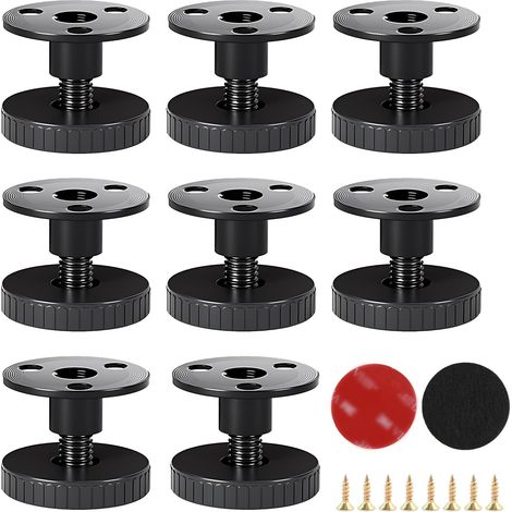 8 Pièces Pieds d'Appareil RéGlables 27-40mm, Pied de Support de Meubles avec Pied de Niveau RéSistant aux Rayures, Pied de Lit RéGlable pour Meubles Tableaux Armoires (1/5)
