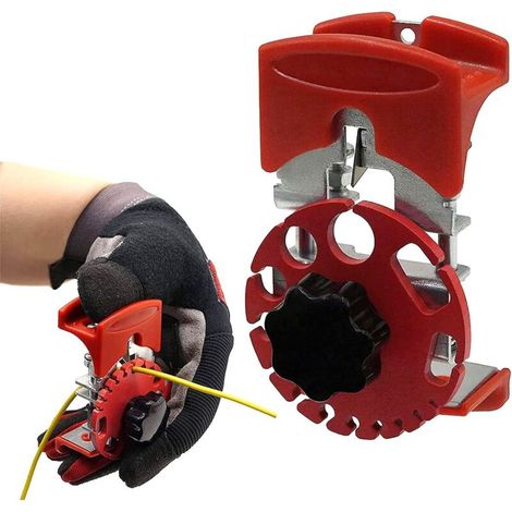 Multifunktionale manuelle Abisolierzange – Einstellbare Schnitttiefe – Geeignet für Kupferdrähte von 24 AWG bis 0 AWG – ABS-Gehäuse und Edelstahlklinge