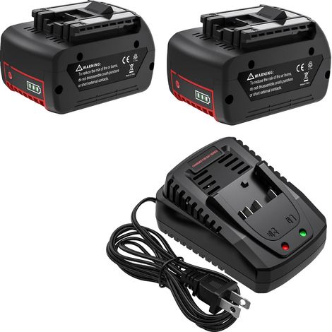 Batterie, 18V Rechargeable, Capacité de 6000mAh, 2 B 1C (1/2)