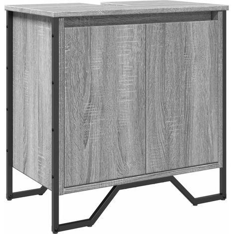 Maison Exclusive - Waschbeckenunterschrank Grau Sonoma 60x35x60 c