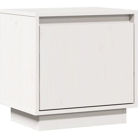 Bedside Cabinet White 40x30x40 cm Solid Wood Pine vidaXL