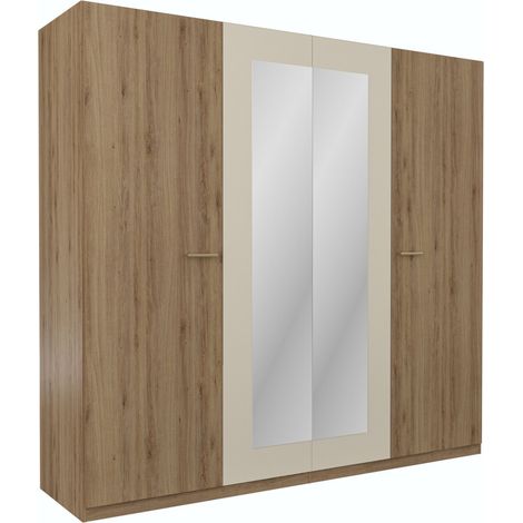 Armario Mirsevi 103 , 215x228x59cm, Puertas de armario: Con bisagras, Número de estantes: 5 (1/4)