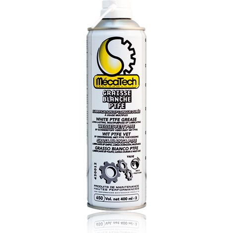 MécaTech Graisse Blanche PTFE Lubrification longue durée 400 ml
