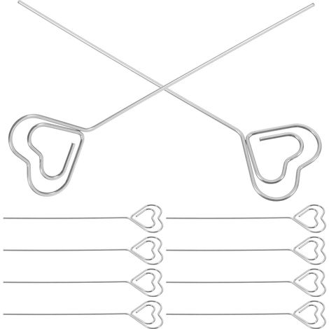 pièces Herzförmige Bild Memo Halter aus Eisen Silberfarbene (1/5)