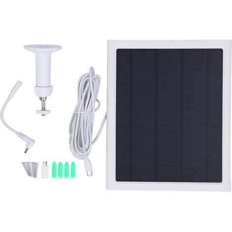 Ortviai Panneau Solaire 6 W pour Caméra de Sécurité – Régulable à 360°, Étanche IP66, Sortie 5 V, Silicium Monocristallin (1/5)