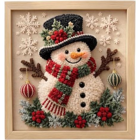 Aiguille à poinçonner robuste, kit de bricolage de Noël, mignon bonhomme de (1/5)