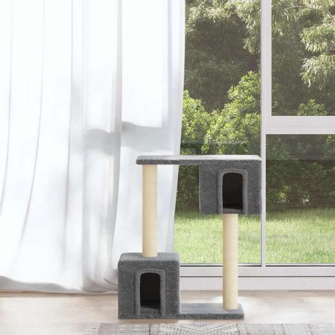 vidaXL Rascador para gatos con postes de sisal 60 cm gris claro (1/5)
