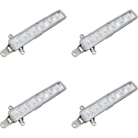 4 feux de jour à 6 LED 6000K transparents pour Citroën C1 (2006-2017) et C3 (2015-2019) - Référence : 9677409380 (1/5)