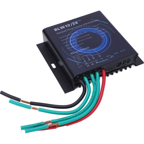 Régulateur de Charge Éolien 500W 12V/24V IP67 Contrôleur Intelligent Automatique (1/5)