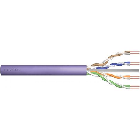Installation cable DIGITUS cat.6, U/UTP, Dca, AWG23/1, LSOH, 100m, purple