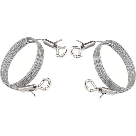 Ciieeo Lot de 2 cordes suspension en acier inoxydable, réglables et (1/5)