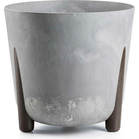 Maceta de musgo de hormigón gris reciclado (1/5)