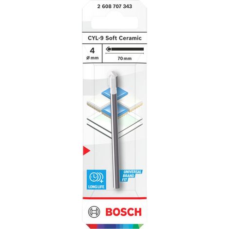 Bosch Ceramic Bohrer CYL-9 Soft, 4 x 70 mm