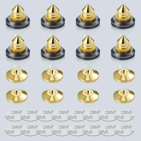 Support De Fixation - Acier Doré - 30 X 20 X 5 Mm - Pour Montage Murale Ou Sur Meuble - 8 Pièces (1/5)