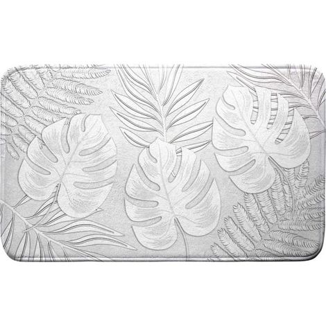 Tapis de Bain Microfibre "Amber" 45x75cm Gris (1/5)
