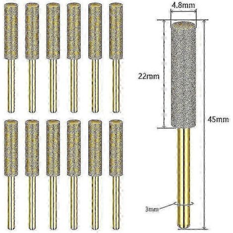 Dremel 12-teiliges Kettenschärfer-Set. Diamant. Professionelles Präzisionsschärfen. 4,8 mm