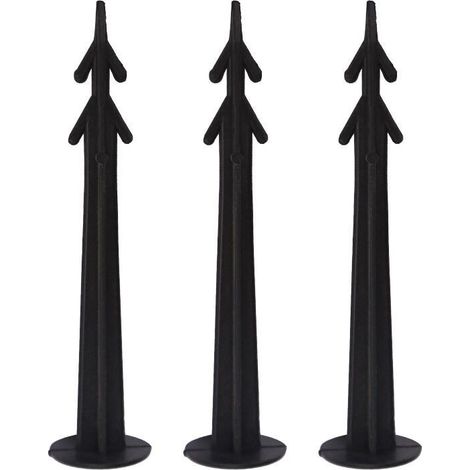 Piquets de Fixation pour bache - pour Toison de Mauvaises Herbes [100 pièces] - Extrêmement Stable - Ancrage de Sol en Plastique incassable， (1/5)