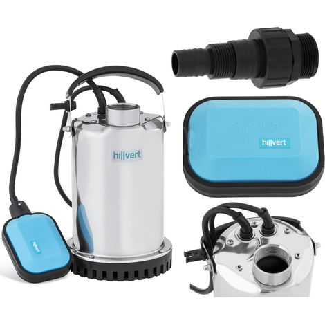 Bomba sumergible para jardín, acero inoxidable, 400 W, 7000 l/h, hasta 8 m (1/5)