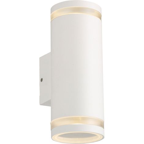 Applique murale LED, culot GU10, indice de protection IP44, finition blanche, pour chambre, couloir, escalier, salon ou salle de bain.-AquaForge